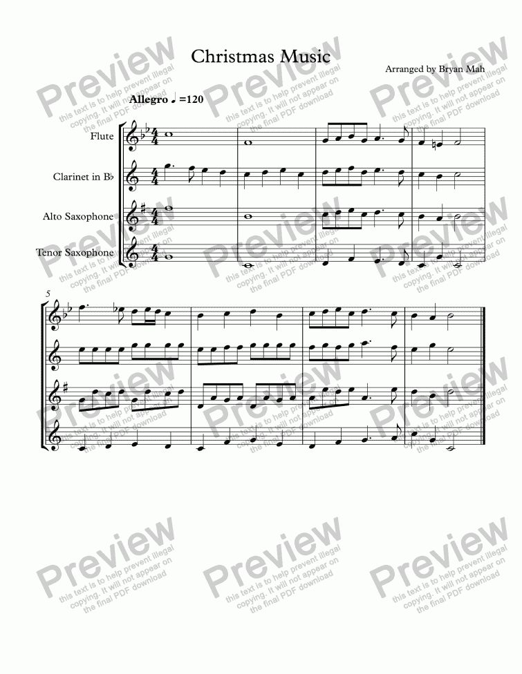 Christmas Music - Download Sheet Music PDF file