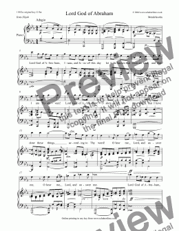 page one of Lord God of Abraham [Elijah: bass]