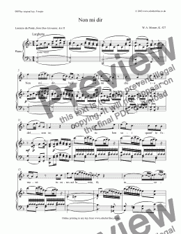 page one of Non mi dir [Don Giovanni: sop.]