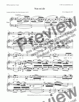 page one of Non mi dir [Don Giovanni: sop.]