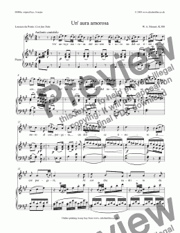 page one of Un’ aura amorosa [Cosi: tenor]