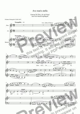 page one of Kantate zum Fest Mariae Empfaengnis