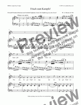 page one of Frisch zum Kampfe!  [Entführung: tenor]