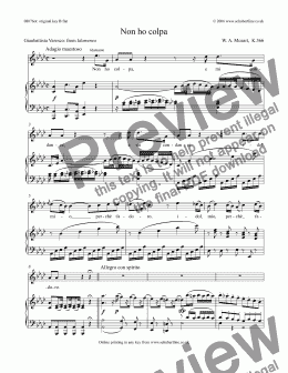 page one of Non ho colpa [Idomeneo: mezzo]