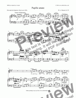 page one of Pupille amate  [Lucio Silla: mezzo]