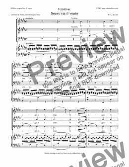 page one of Soave sia il vento - Trio [Cosi: sop., mezzo, bar.]