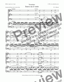 page one of Soave sia il vento - Trio [Cosi: sop., mezzo, bar.]