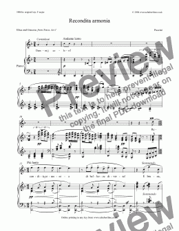 page one of Recondita armonia [Tosca: tenor]