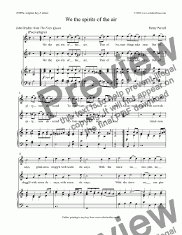 page one of We the spirits of the air - duet [The Fairy Queen: sop., alto/mezzo]