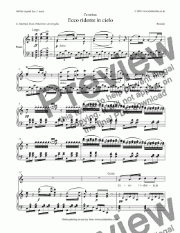 page one of Ecco ridente in cielo [Barber of Seville: tenor]