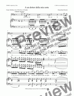 page one of A un dottor della mia sorte [Barber of Seville: bass]