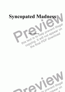 page one of Syncopated Madness