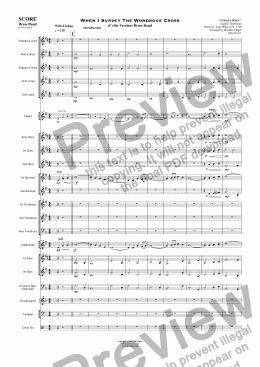 page one of When I Survey The Wondrous Cross (Celtic Version) Brass Band