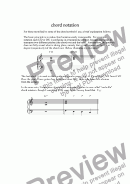 page one of chord notation