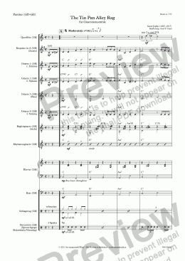 page one of The Tin Pan Alley Rag (01/GD-GE/Score & Parts)