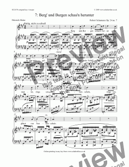 page one of Berg’ und Burgen schau’n herunter Op. 24 no. 7