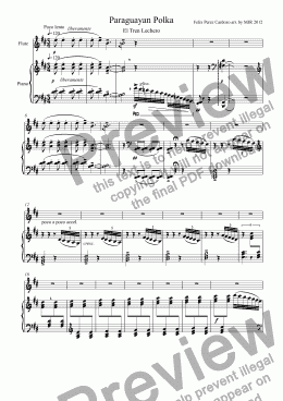 page one of Paraguayan Polka