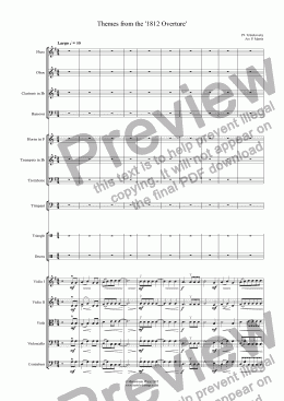 page one of Themes from the ’1812 Overture’