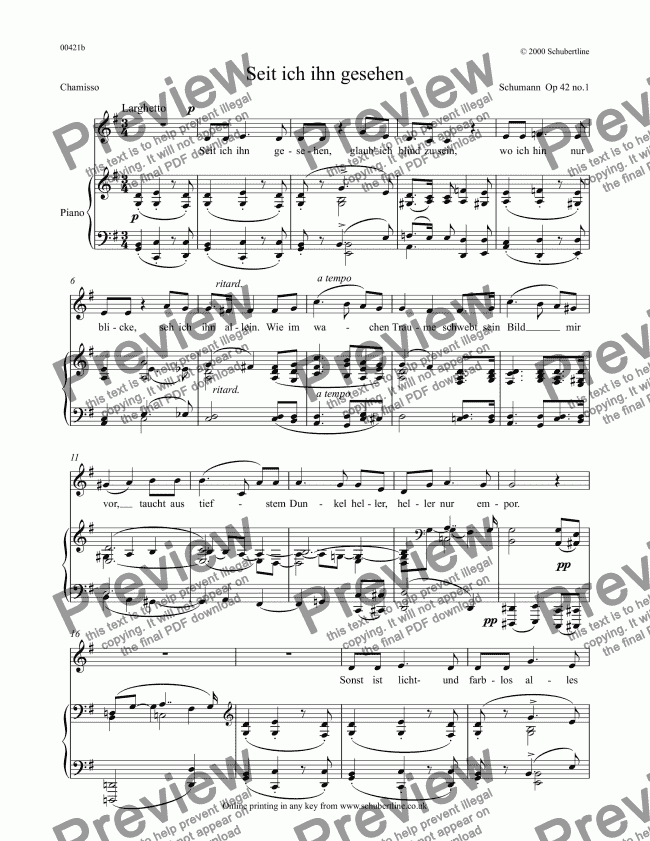 1 Seit ich ihn gesehen - Download Sheet Music PDF file