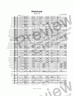 page one of Hallelujah  Psalm 150