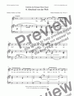 page one of 4: Abschied von der Welt Op. 135 no. 4