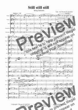 page one of Still still still - String Orchestra