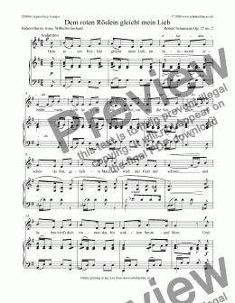 page one of Dem roten Röslein gleicht mein Lieb  Op. 27 no. 2