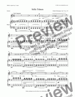 page one of Stille Tränen  Op. 35 no. 10