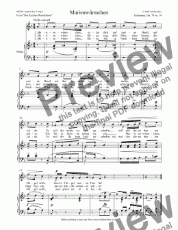 page one of Marienwürmchen  Op. 79 no. 14