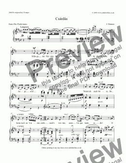 page one of Csárdás [Die Fledermaus: sop.]