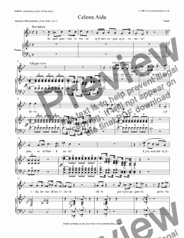 page one of Celeste Aida [Aida: tenor]