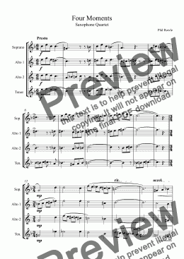 page one of Four Moments - Sax Quartet (SAAT)