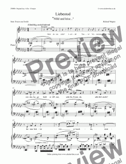 page one of Mild und leise...(Liebestod ) [Tristan und Isolde: sop.]