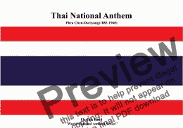 page one of Thai National Anthem for Flexible Band & Percussion (World National Anthem Series)