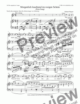 page one of Morgenlich leuchtend (Prize Song) [Meistersinger: tenor]