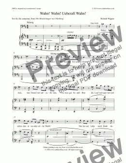 page one of Wahn! Wahn! Ueberall Wahn! [Meistersinger: baritone]