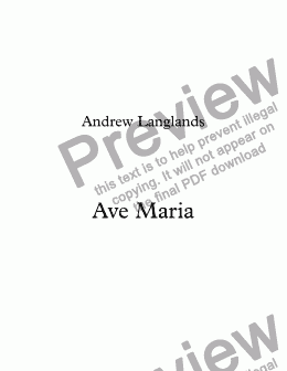 page one of Ave Maria