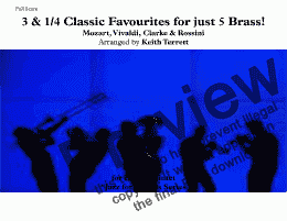 page one of 3 & 1/4 Classic Favourites for Five Brass!