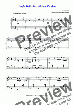 page one of Jingle Bells-Jazzy/Blues Version