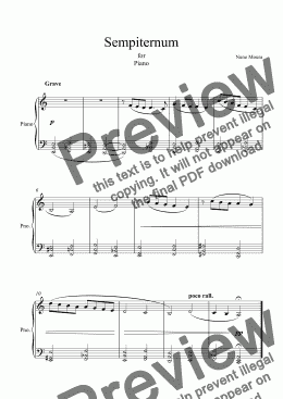 page one of Sempiternum for Piano