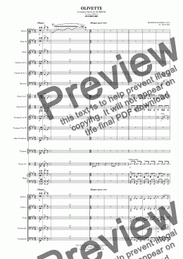 page one of Olivette Overture