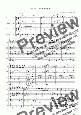 page one of Christmas Clarinets: Winter Wonderland