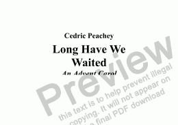 page one of Long Have We Waited - An Advent Carol (choir and organ)