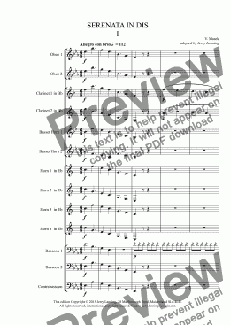 page one of SERENATA IN DIS (13 winds)