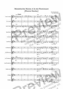 page one of Mendelssohn Motets 4: In der Passionszeit [Passion Sunday]