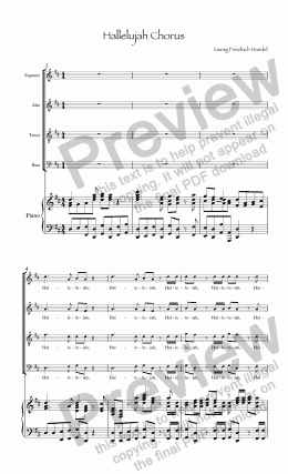 page one of Hallelujah Chorus