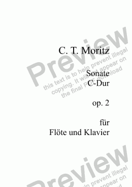 page one of Moritz, C. T., Flötensonate op. 2