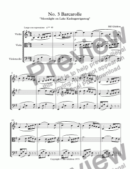 page one of No. 3 Barcarolle