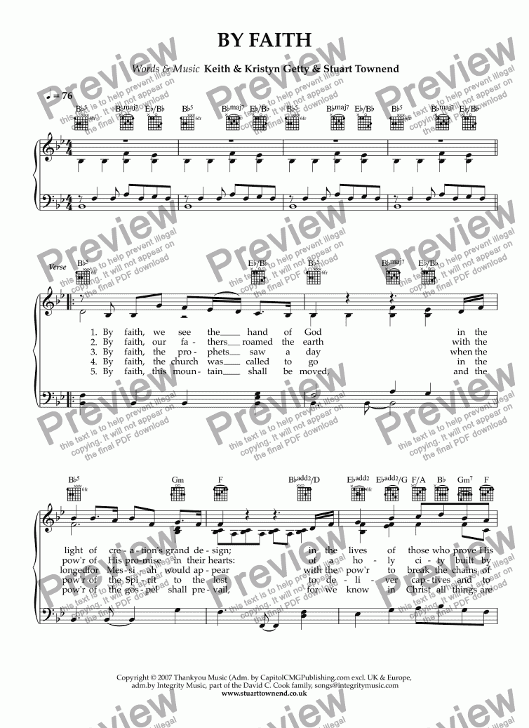 By Faith Download Sheet Music Pdf File 