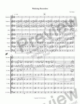 page one of Waltzing Recorders